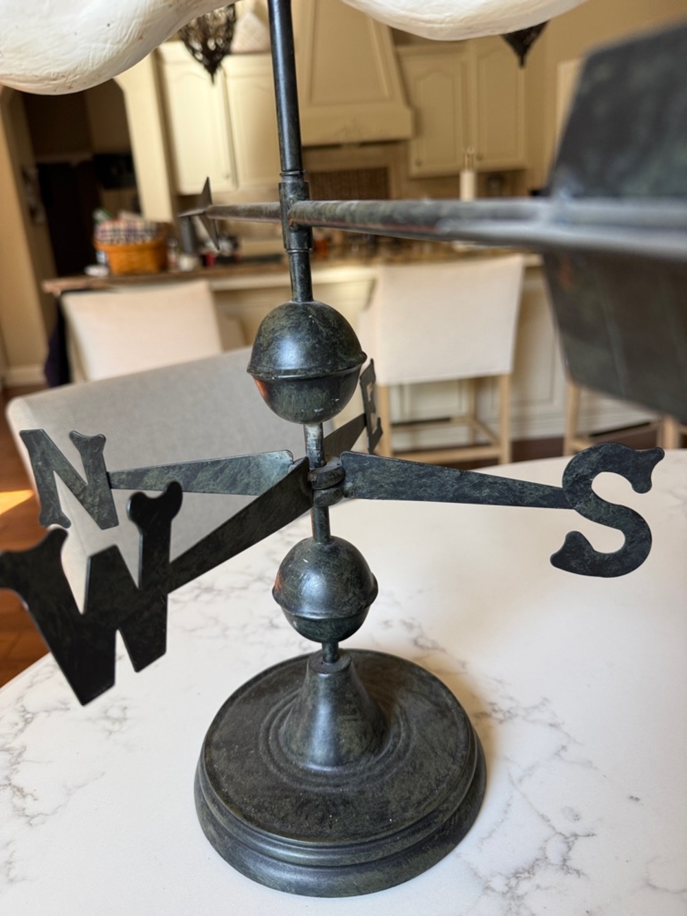 Decorative White Rabbit Weathervane Accent - Home Accents - Picture 2 of 3